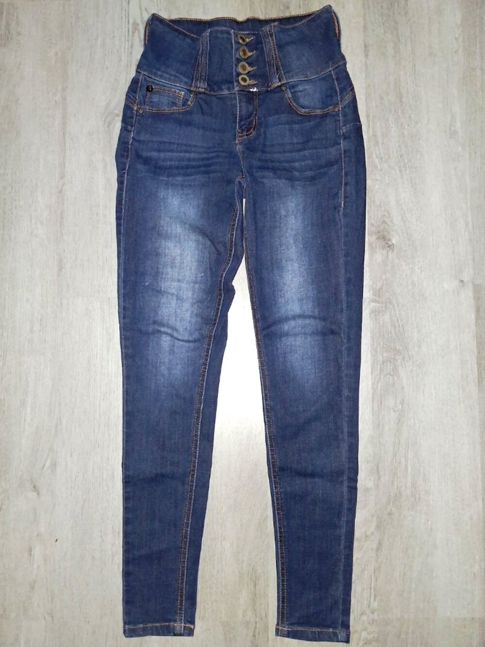 Enjean Denim Co. High Rise Skinny Jeans Size 0 Distressed Stretchy Jeggings